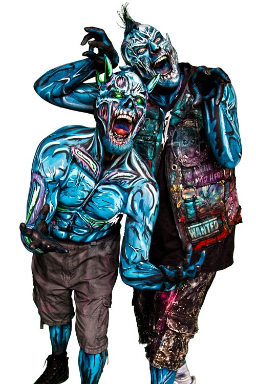 More amazing body paint done by make-up/FX artist Kay Pike. 